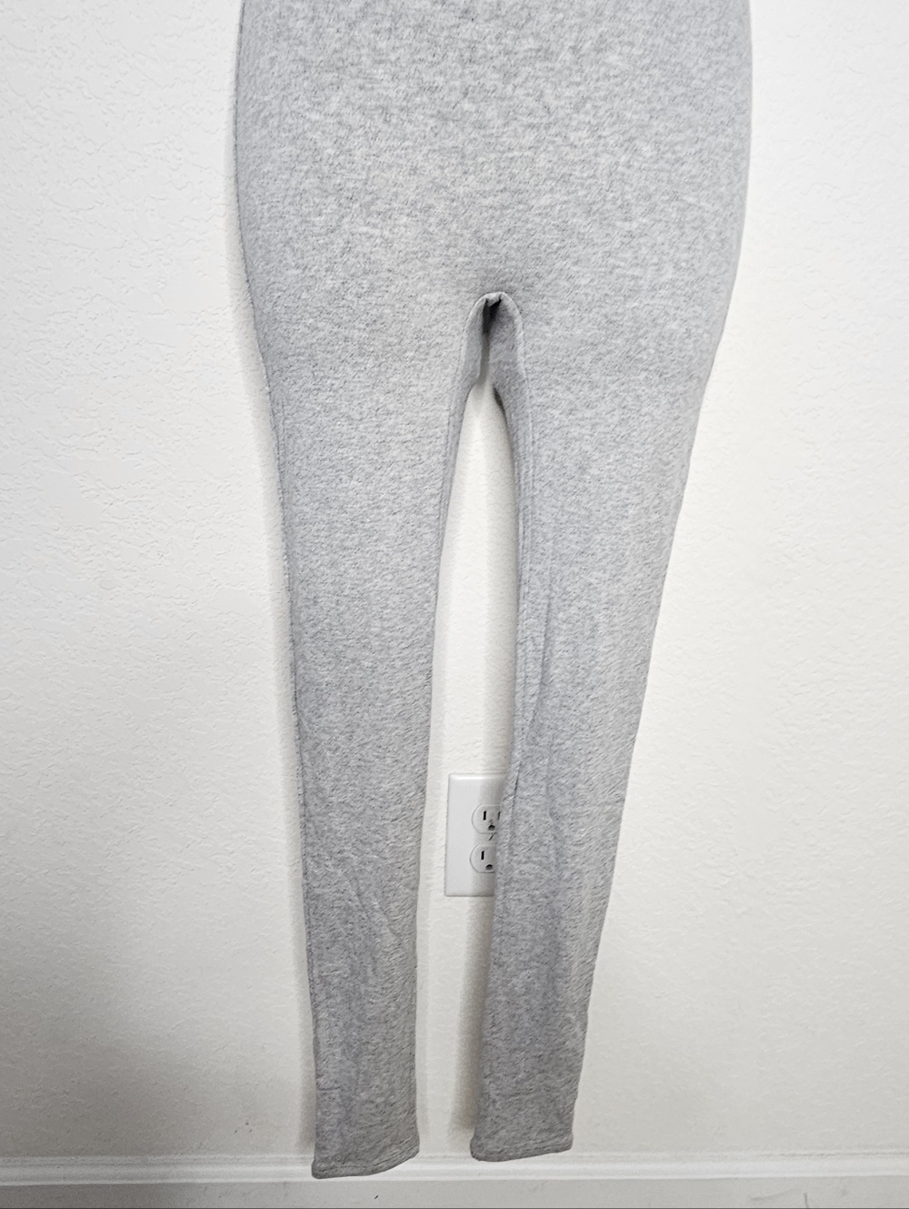 NWT Naked Wardrobe Heather Grey Sleeveless Jumpsuit Mock Neck Bodycon XS - Picture 5 of 10